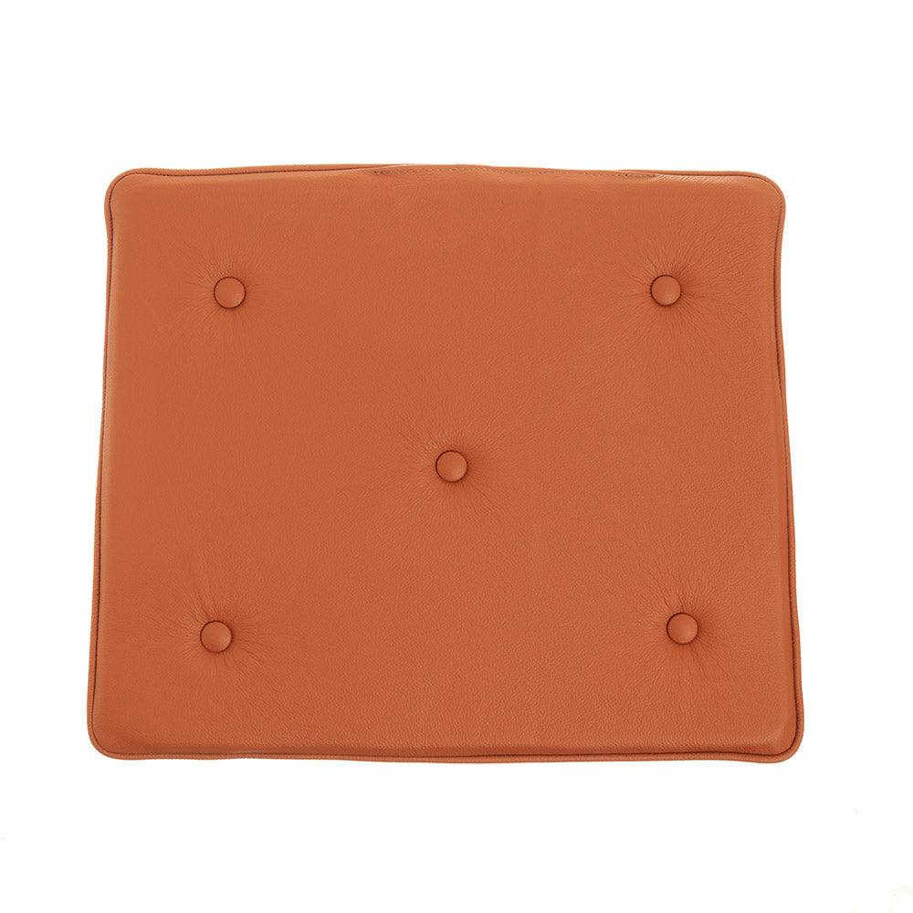 Leather cushion for the PP66 Chinese chair in cognac leather with buttons