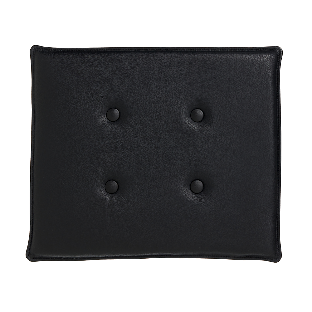 Leather cushion for FDB Jørgen Bækmark J81 chair in black leather with buttons