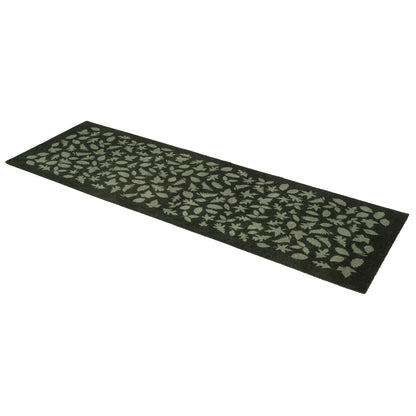 GULVMÅTTE 67 x 200 CM - LEAVES/DARK GREEN - Tica Copenhagen - DesignGaragen.dk