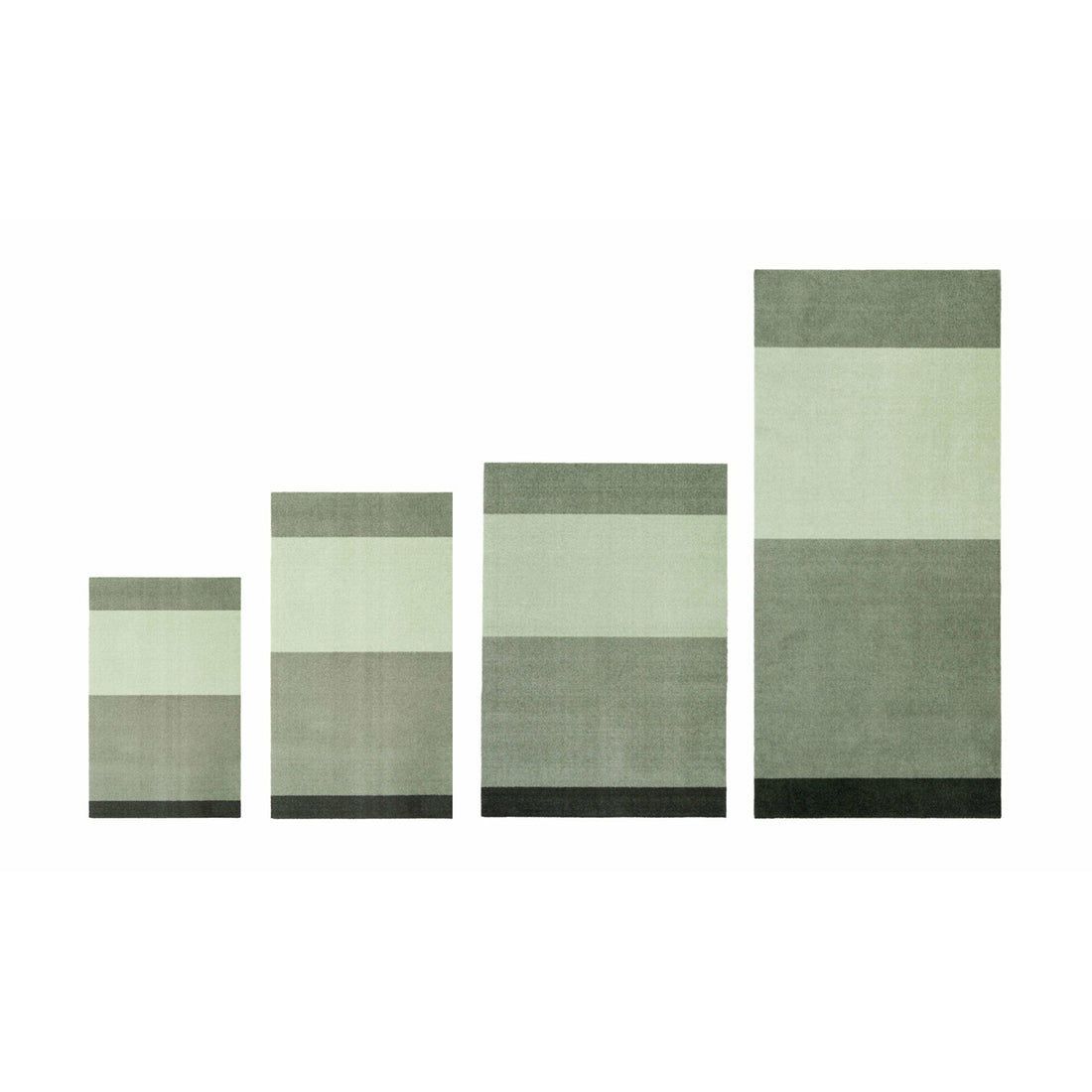 STRIPES HORISONTAL - LYS/STØVET/MØRK GRØN - Tica Copenhagen - DesignGaragen.dk