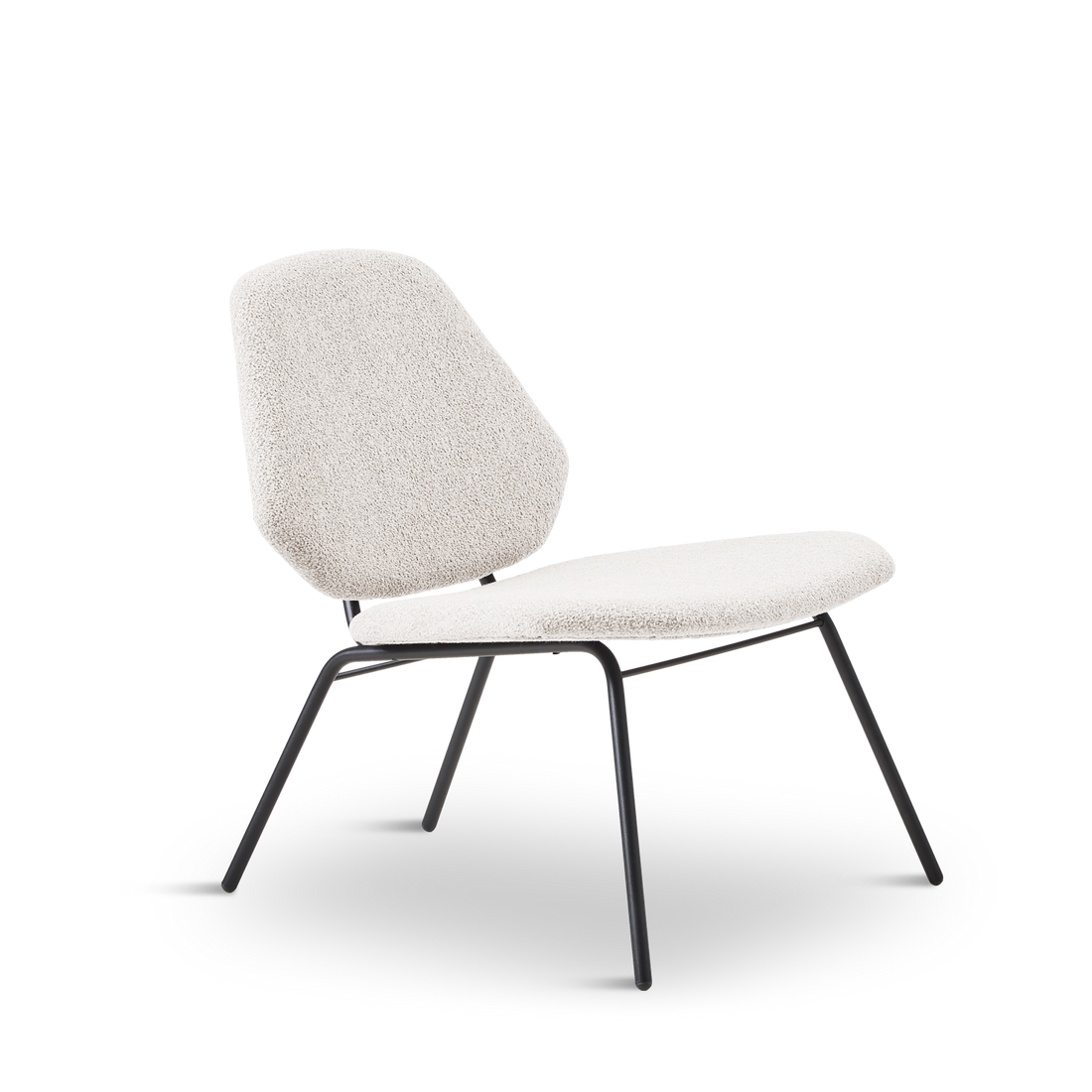 WOUD -  Lean lounge chair - Ivory