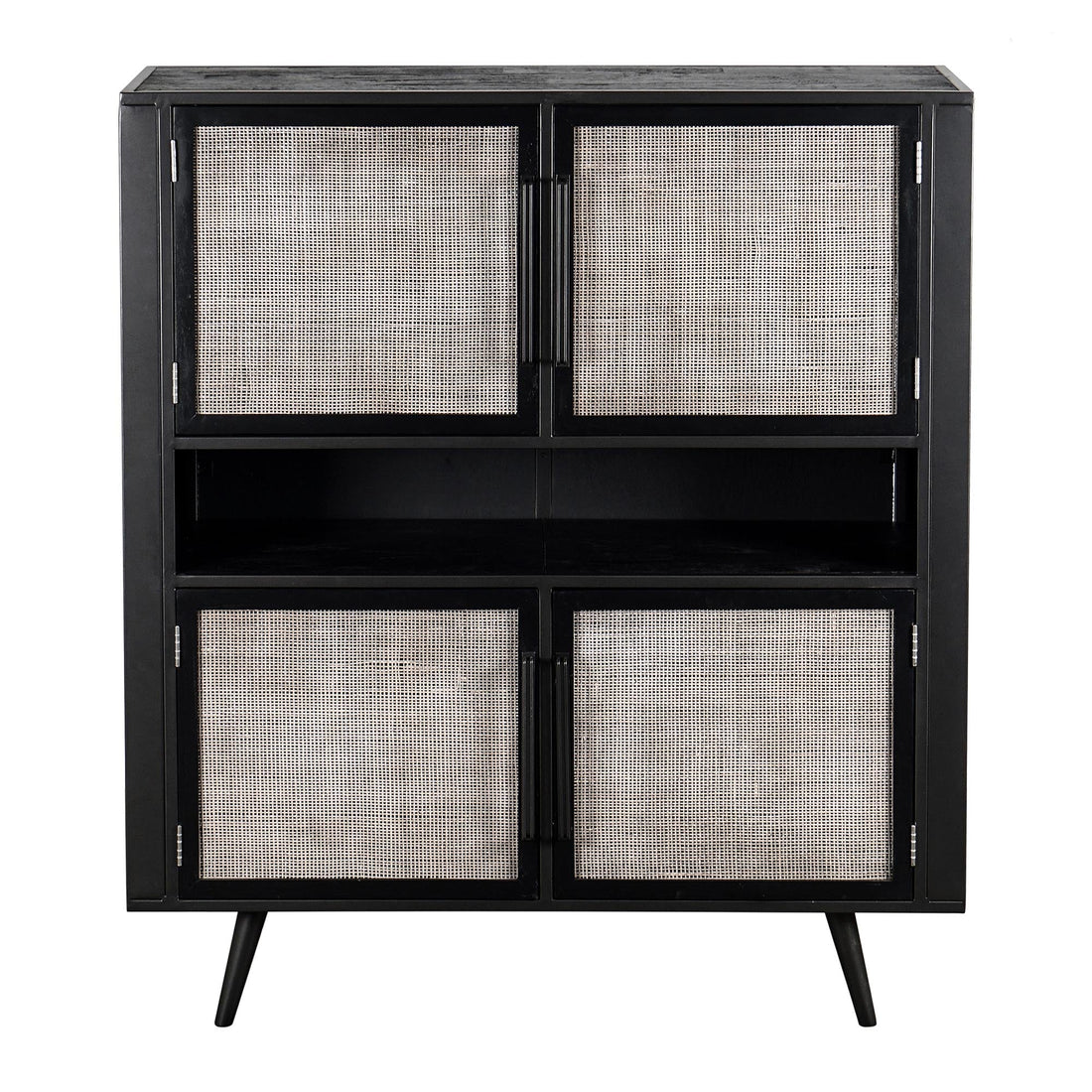 Nordic Mindi Rattan sideboard with 4 doors and 3 drawers