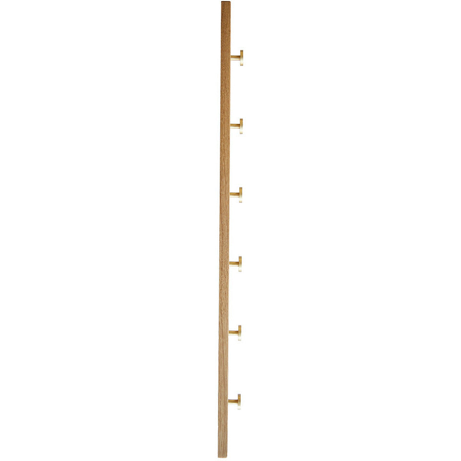 OAK Knagerække Egetræ Med Messing Knager - 70 cm - MOUD HOME - DesignGaragen.dk