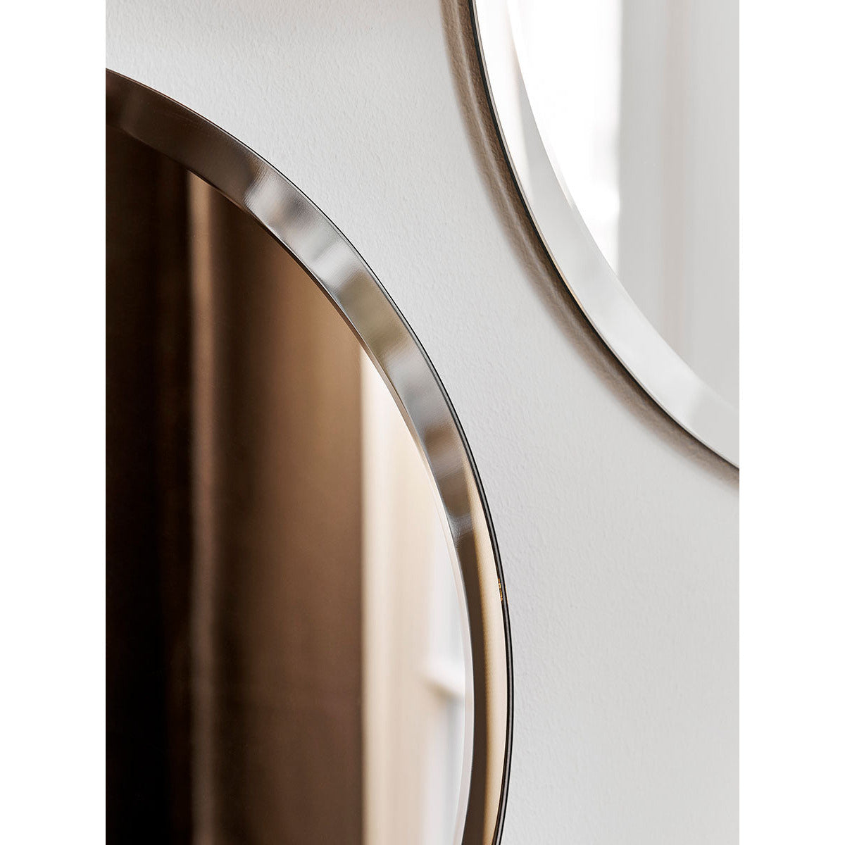 Facet round mirror Ø50 cm - clear