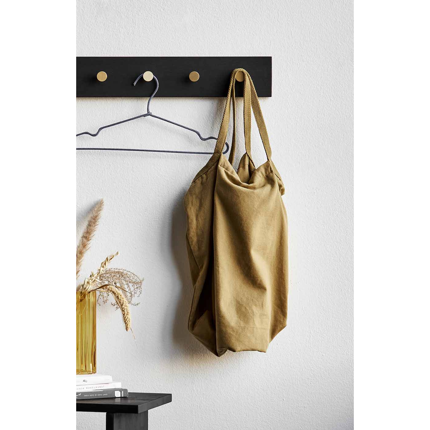 Oak hooks black and brass - 70 cm