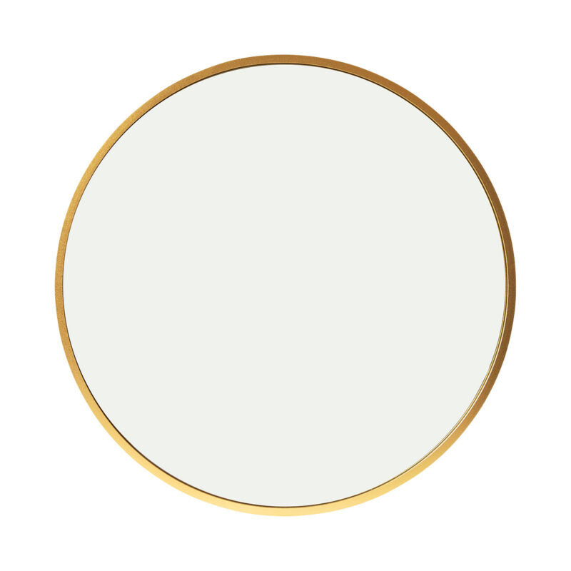 Reflection mirror with brass frame - 50 cm