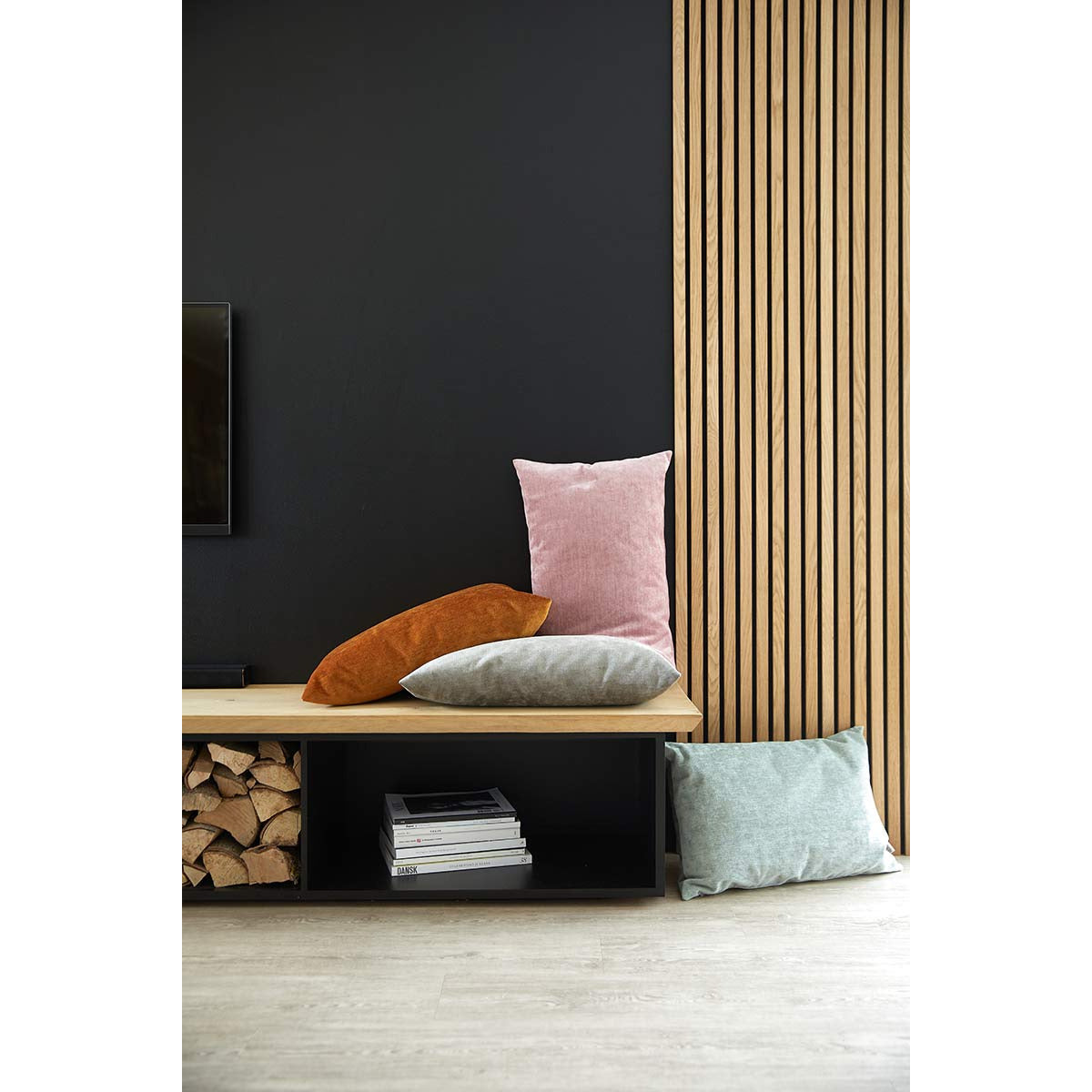 PERFECT Velour Pudebetræk Rosa - 60x40 cm - MOUD HOME - DesignGaragen.dk