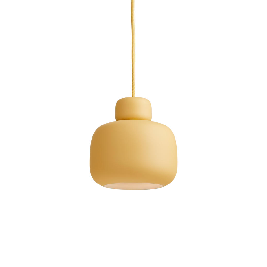 WOUD -  Stone pendant (Small) - Mustard