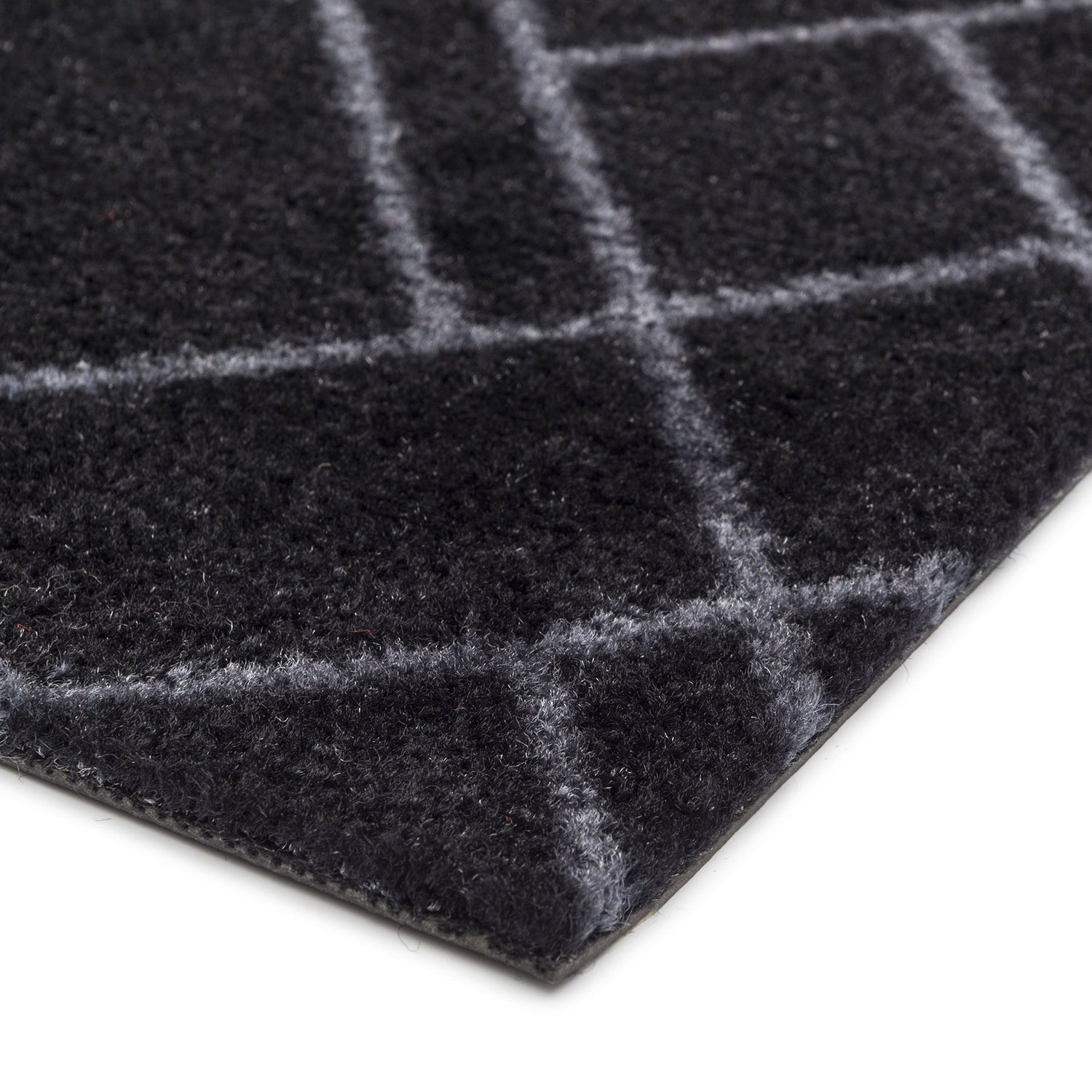 GULVMÅTTE 40 x 60 cm - LINES/BLACK GREY - Tica Copenhagen - DesignGaragen.dk