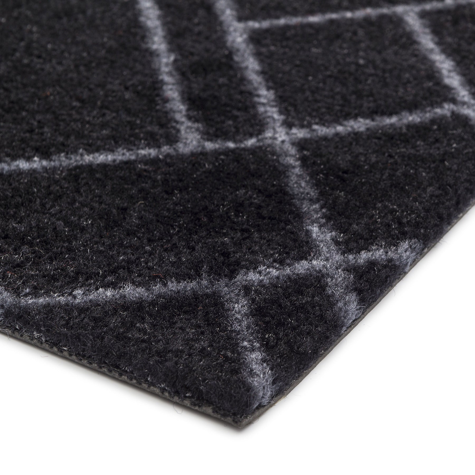 GULVMÅTTE 40 x 60 cm - LINES/BLACK GREY - Tica Copenhagen - DesignGaragen.dk
