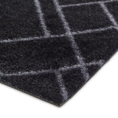 GULVMÅTTE 40 x 60 cm - LINES/BLACK GREY - Tica Copenhagen - DesignGaragen.dk