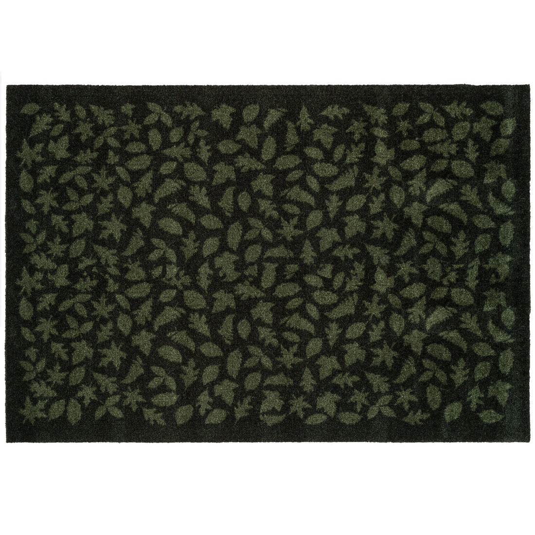 YELLOW MAT 90 x 130 CM - LEAVES/DARK GREEN