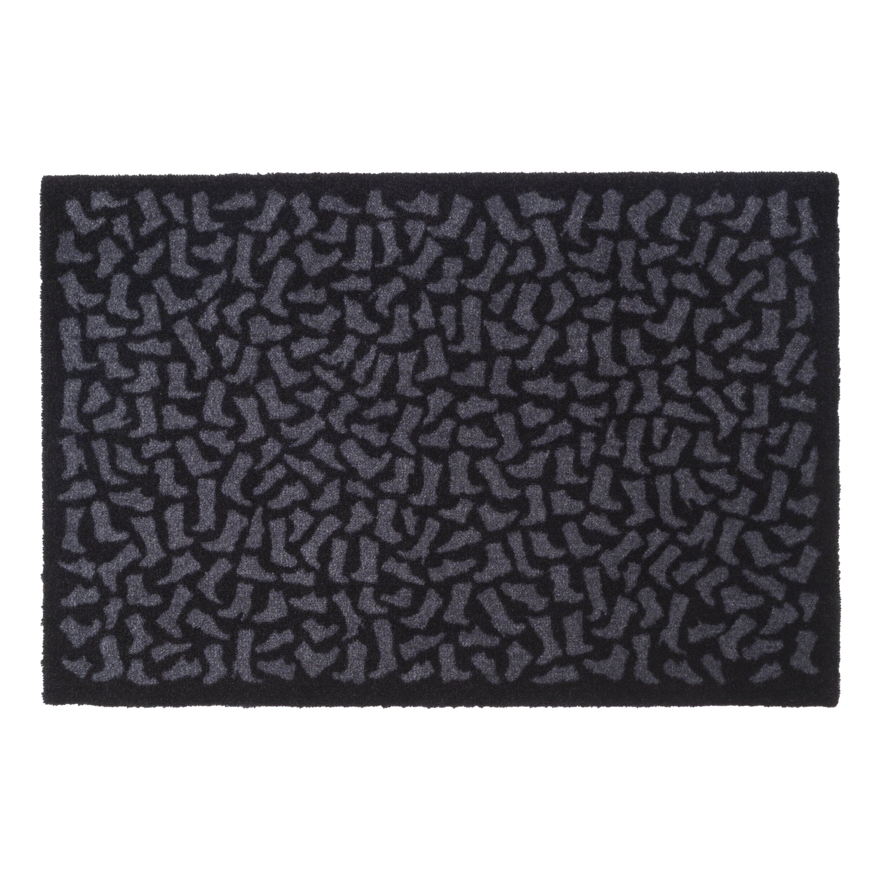 FLOOR MAT 60 X 90 CM - FOOTWEAR/BLACK GREY