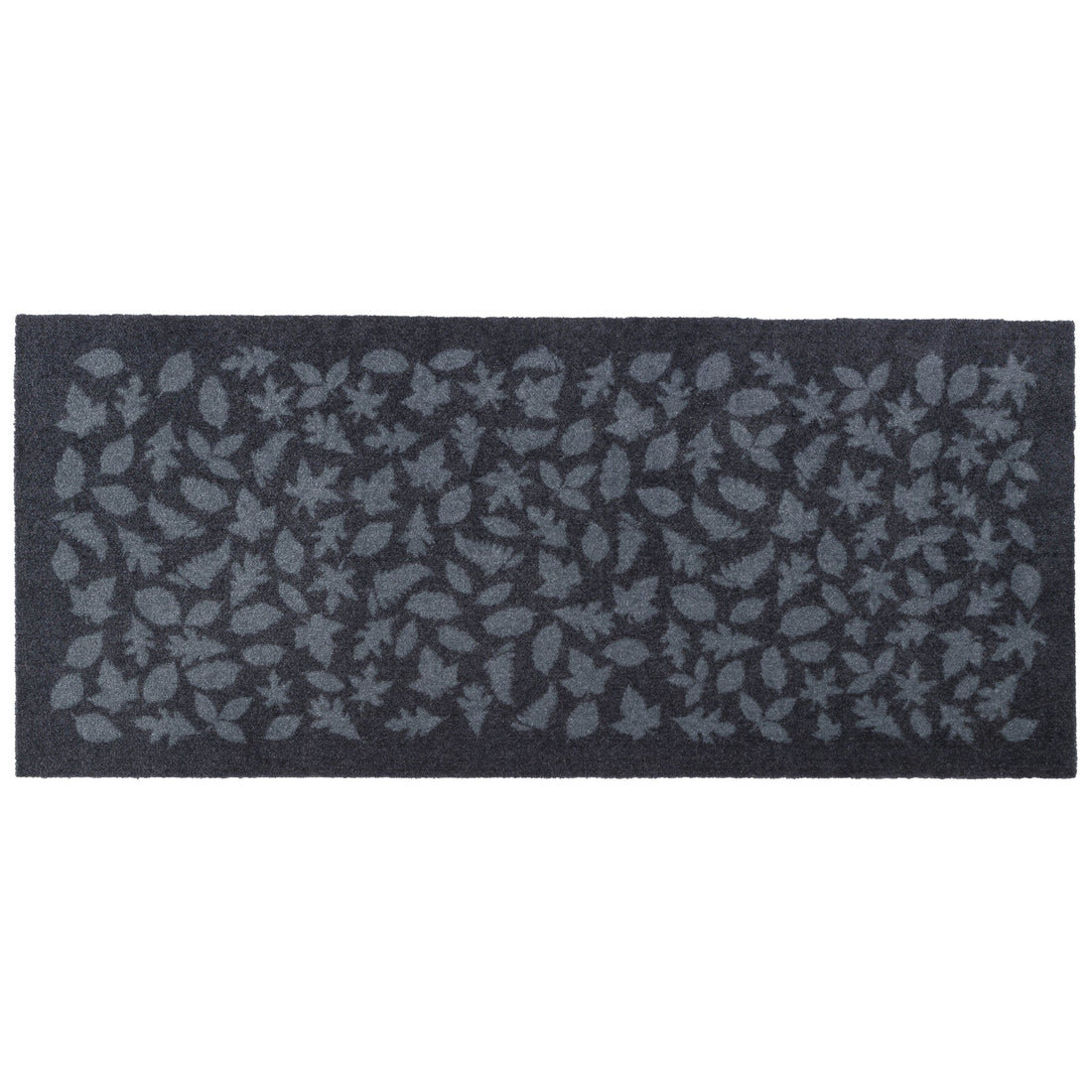 YELLOW MAT 67 x 150 CM - LEAVES/GREY