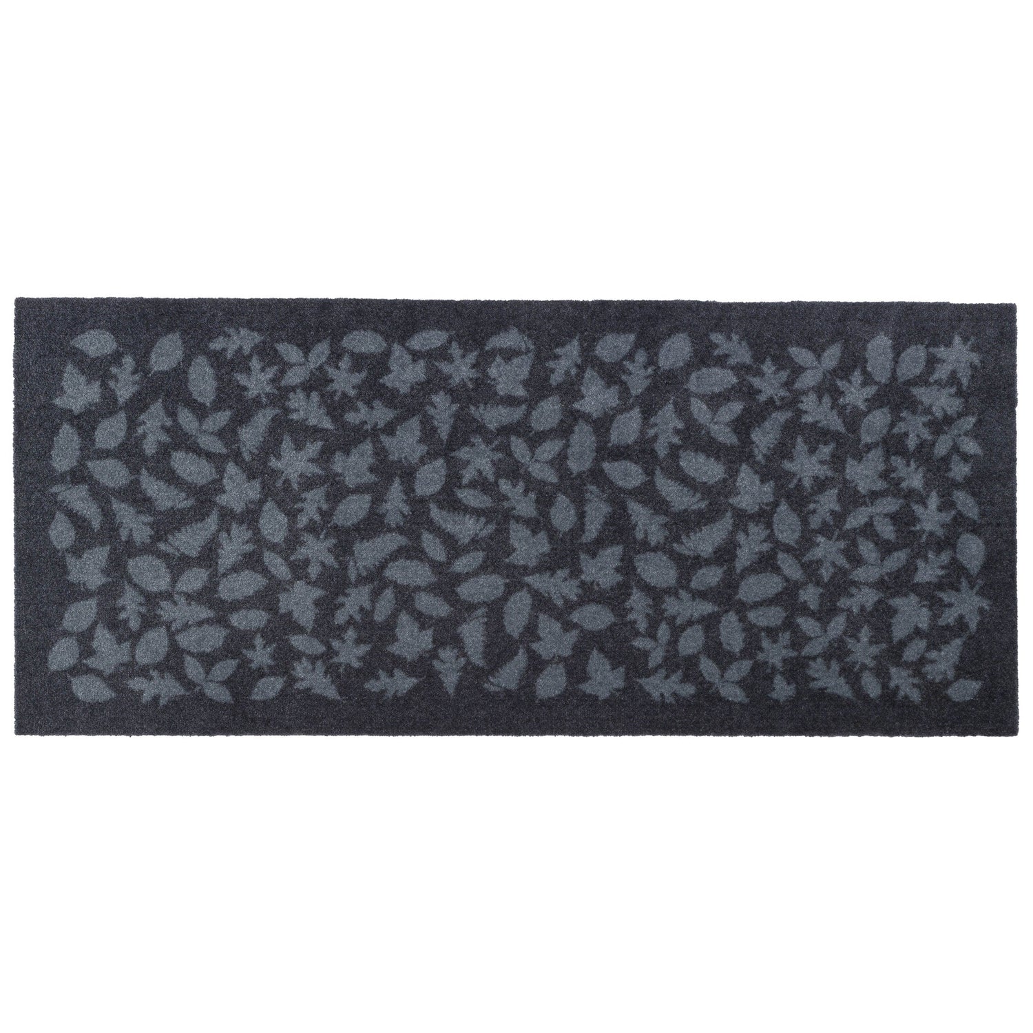 YELLOW MAT 67 x 150 CM - LEAVES/GREY