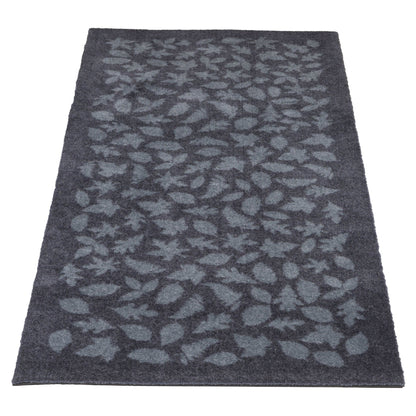 YELLOW MAT 67 x 150 CM - LEAVES/GREY