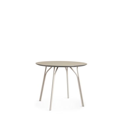 WOUD -  Tree dining table (90 cm) - Beige/beige