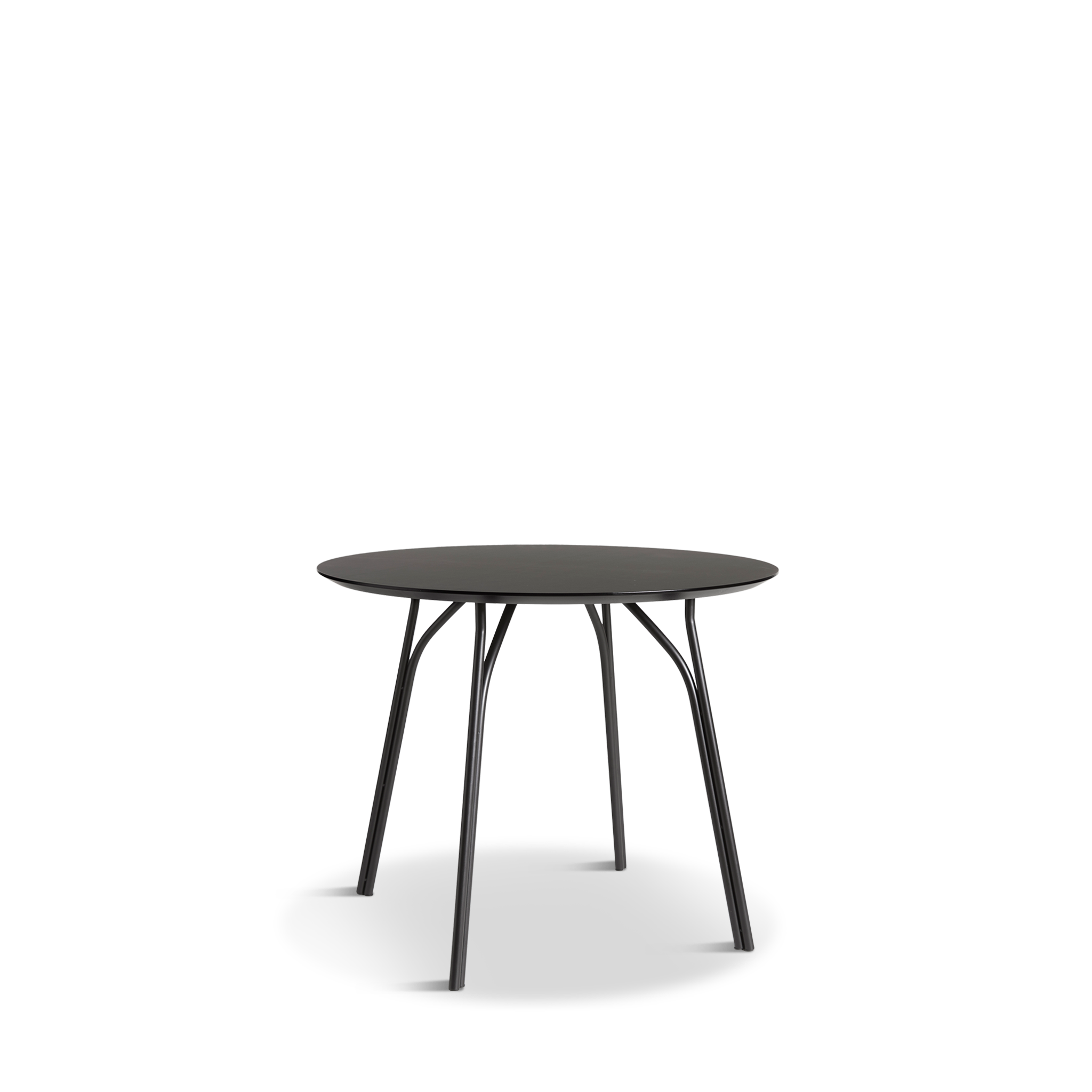 WOUD -  Tree dining table (90 cm) - Charcoal black/black