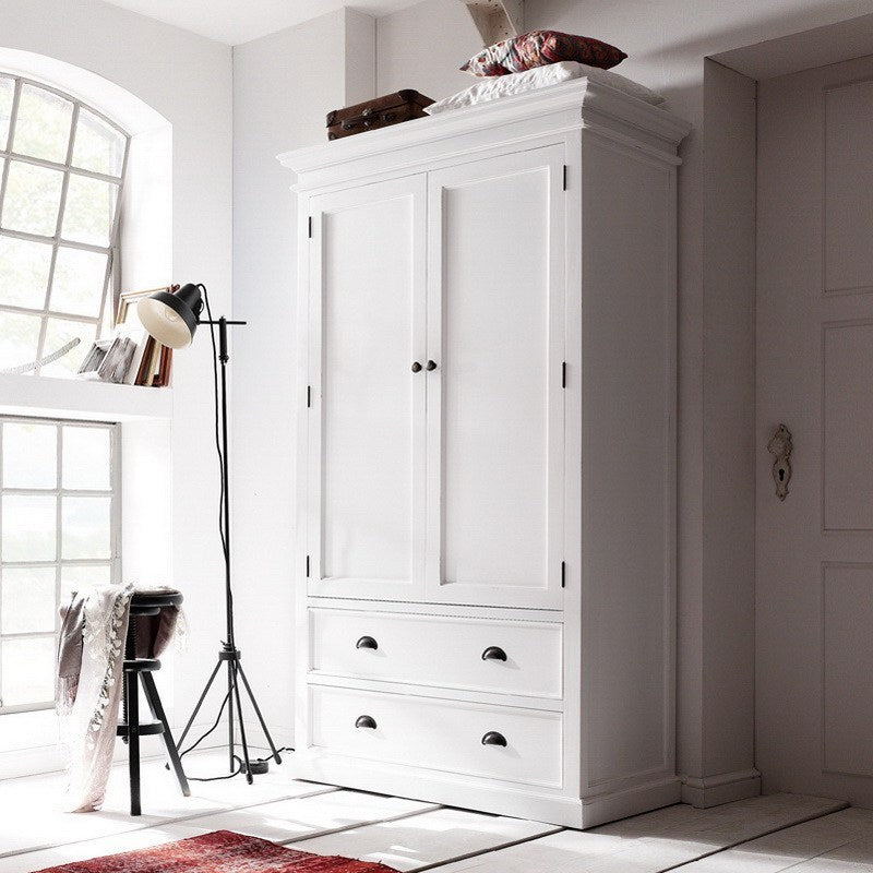 Halifax wardrobe in mahogany with 2 drawers, 3 shelves and 1 hanger bar