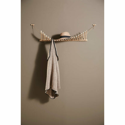 WOUD - Knaegt coat rack - White pigmented oak/cognac - WOUD - DesignGaragen.dk