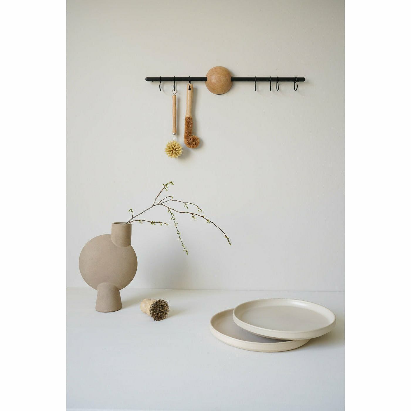 WOUD -  Hoop rack - White pigmented oak