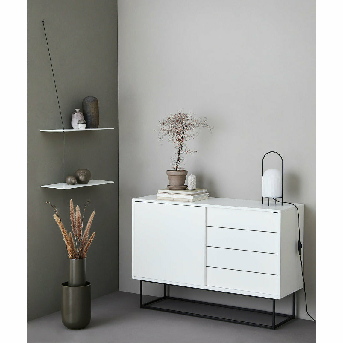 WOUD - Virka sideboard (High) - White - WOUD - DesignGaragen.dk