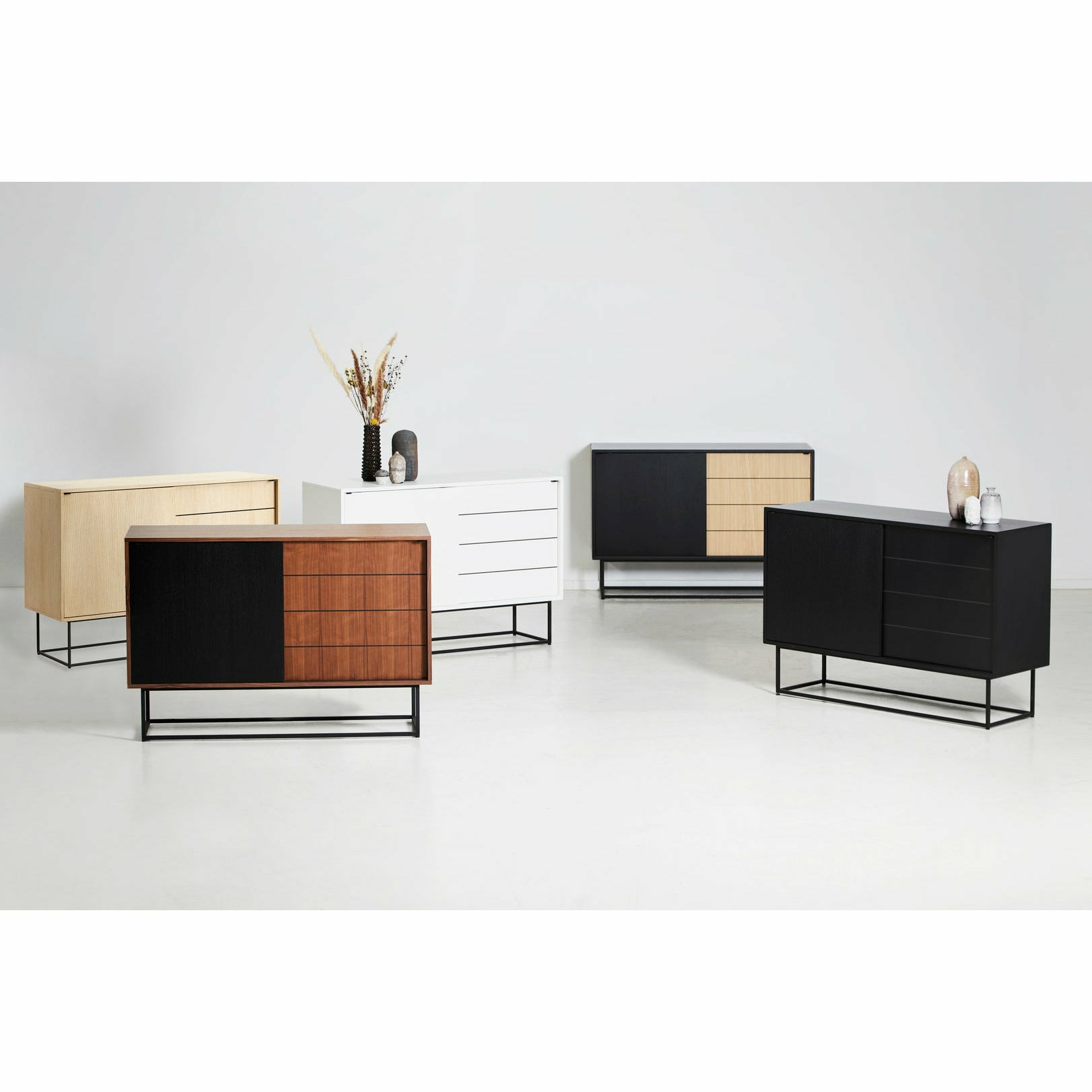 WOUD - Virka sideboard (High) - Black - WOUD - DesignGaragen.dk