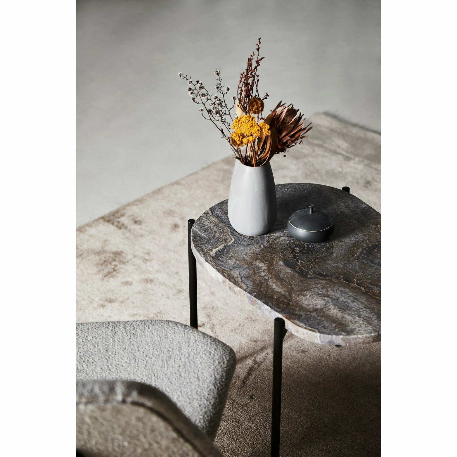 WOUD -  La Terra occasional table (Large) - Grey melange