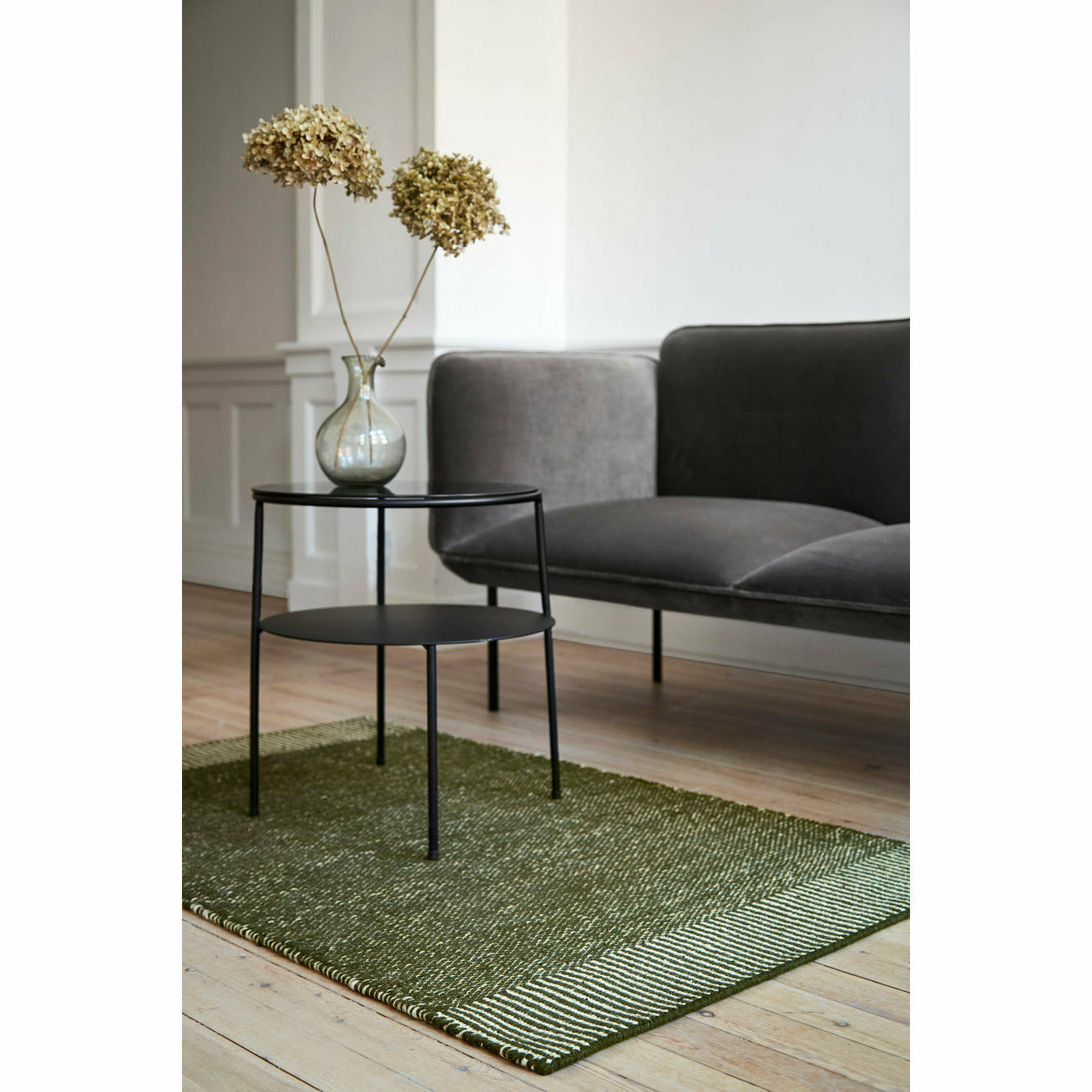 WOUD -  Rombo rug (90 X 140) - Moss green