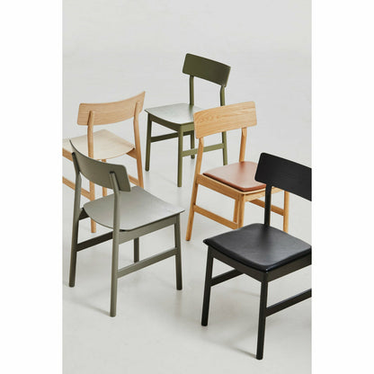 WOUD - Pause dining chair 2.0 - Oiled oak w/leather - WOUD - DesignGaragen.dk