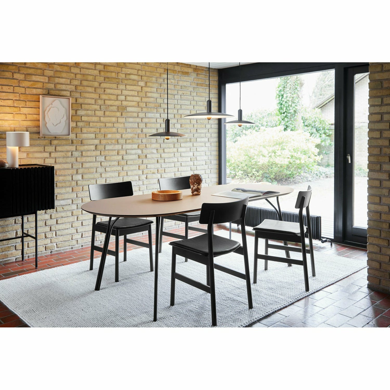 WOUD - Pause dining chair 2.0 - Black w/leather - WOUD - DesignGaragen.dk