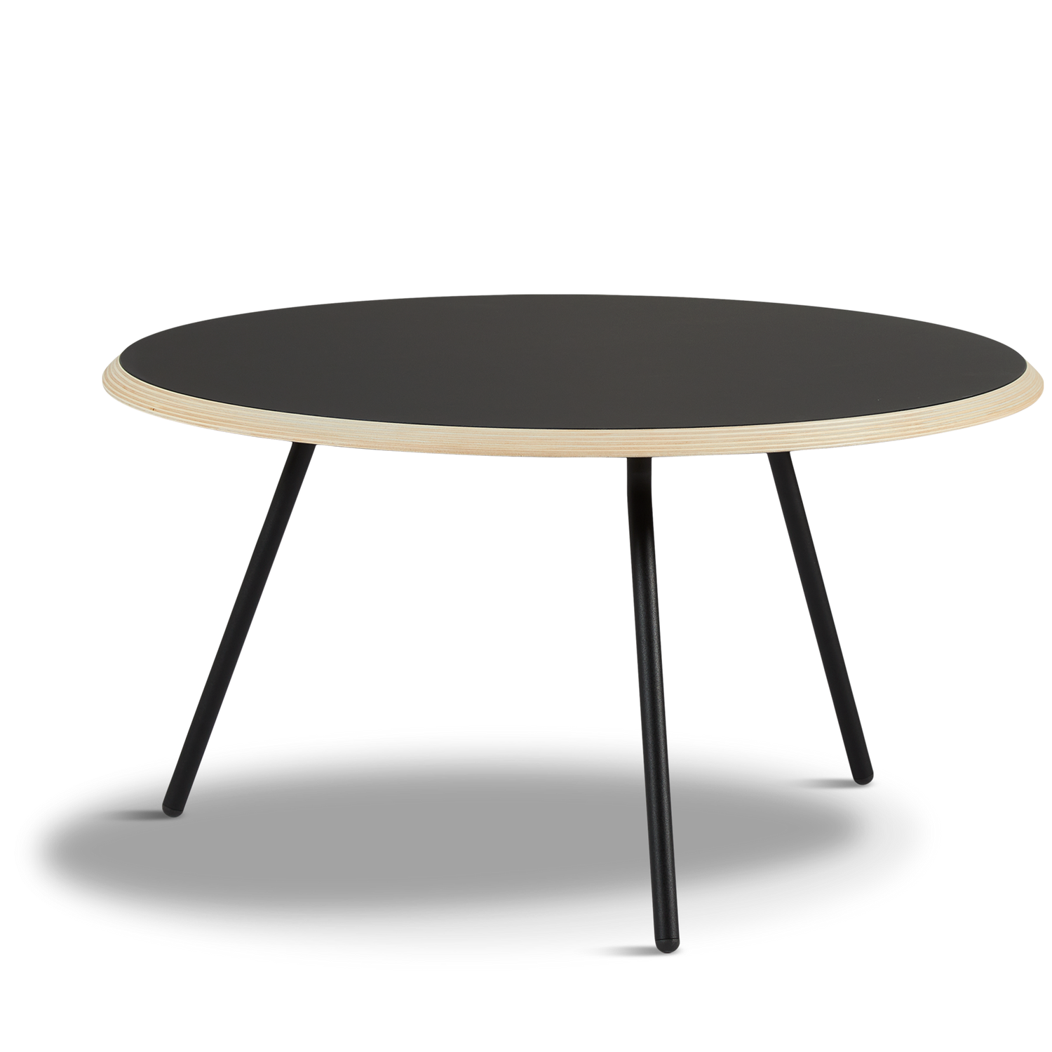 WOUD -  Soround coffee table - Black (Ø75xH40,50)