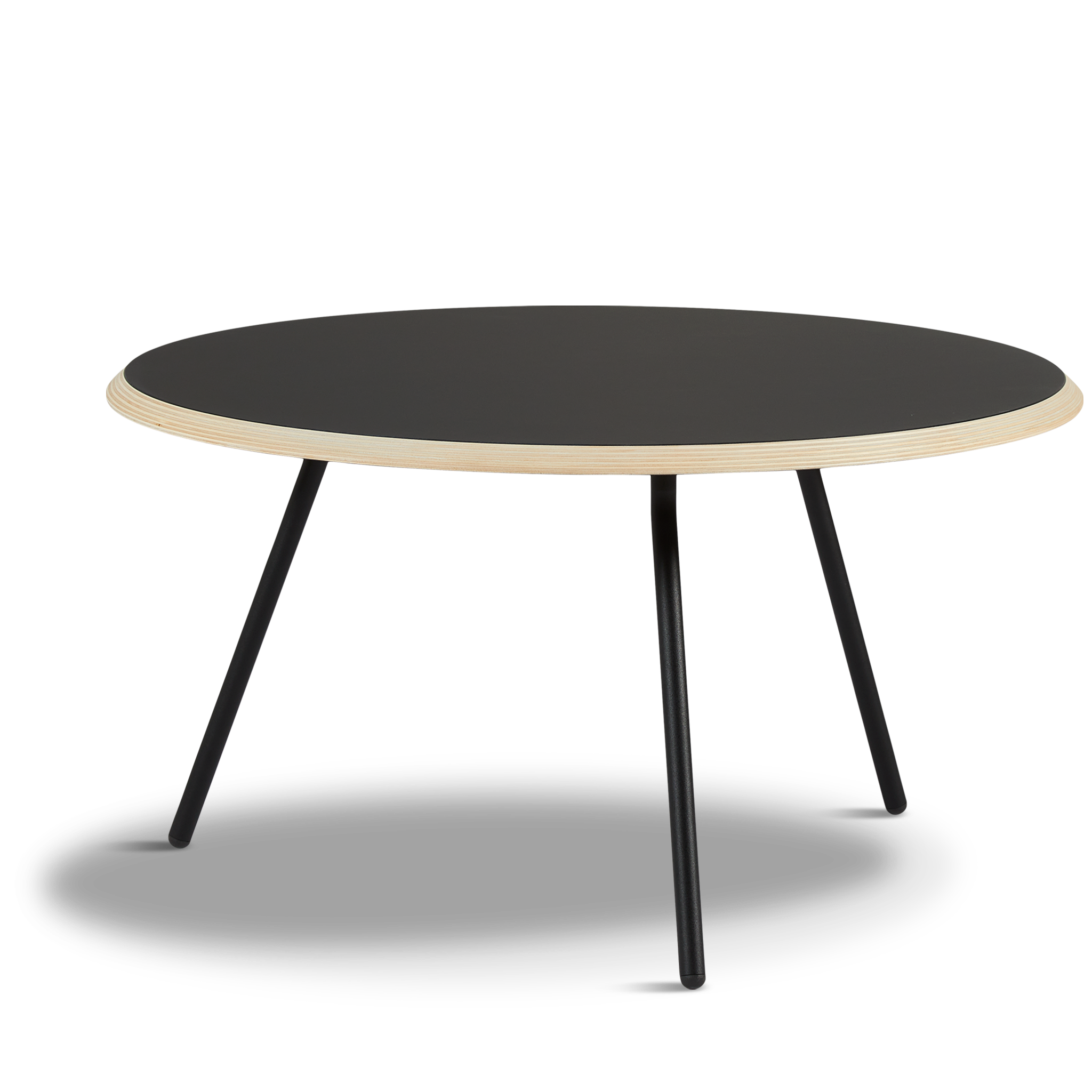 WOUD -  Soround coffee table - Black (Ø75xH40,50)