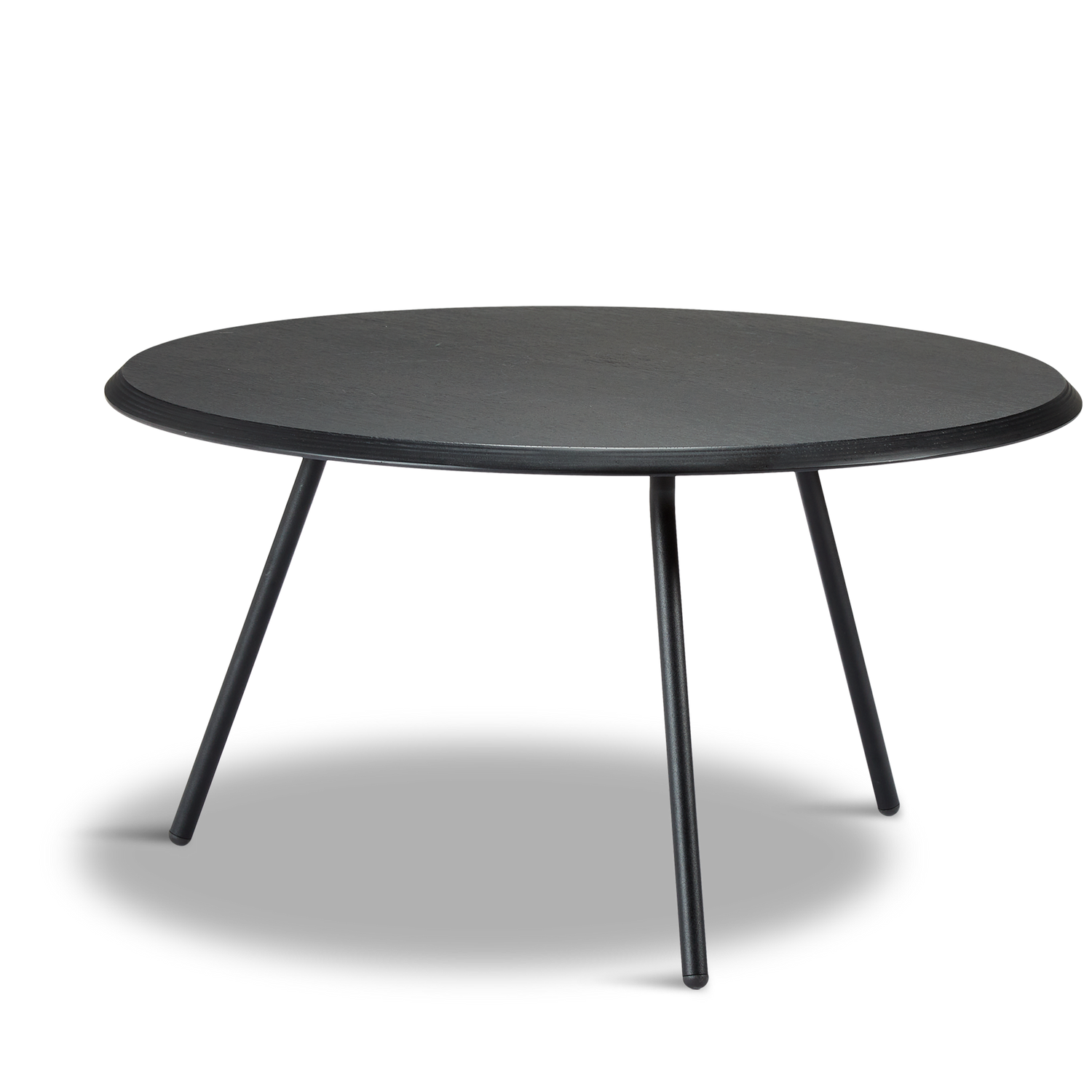 WOUD -  Soround coffee table - Black ash (Ø75xH40,50)