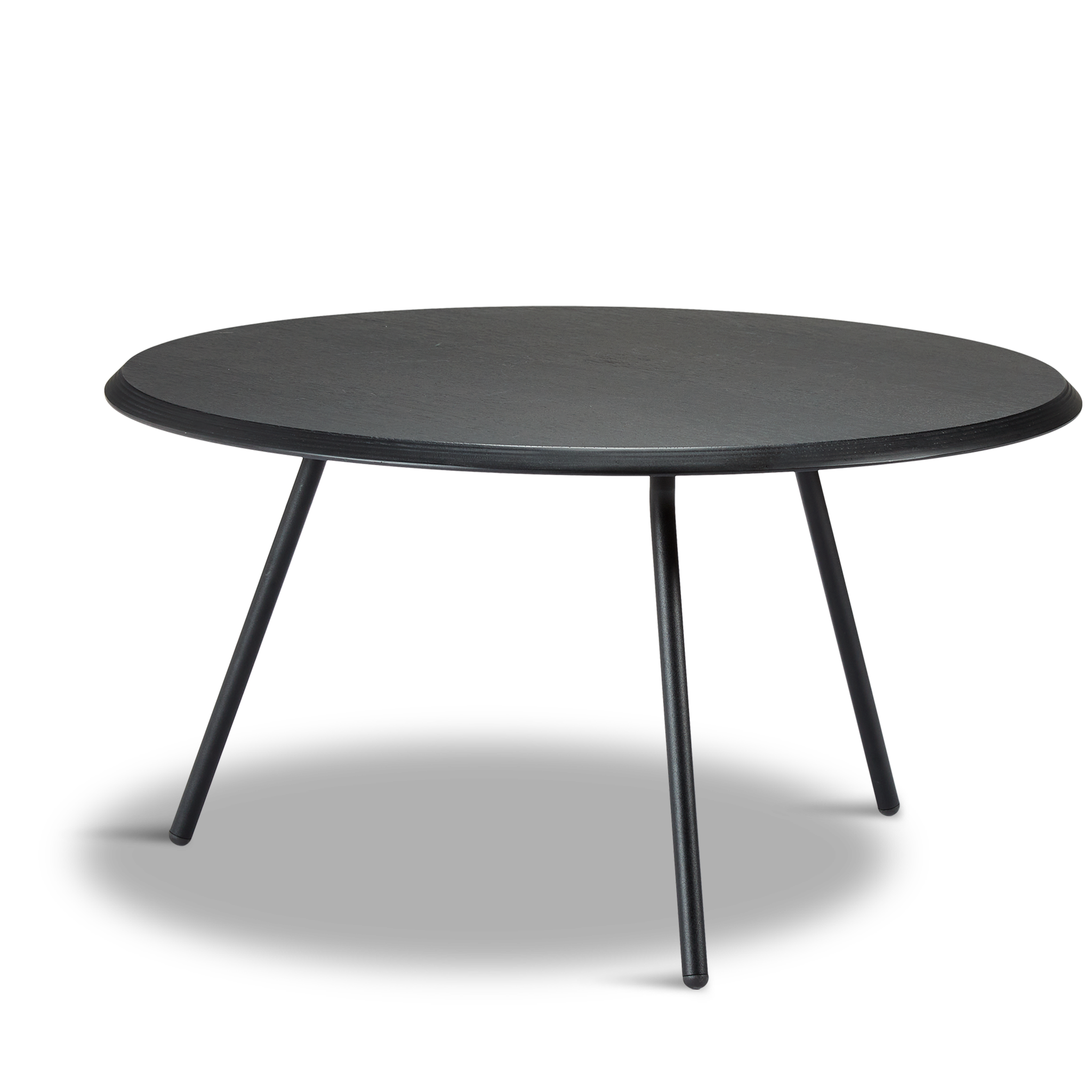 WOUD -  Soround coffee table - Black ash (Ø75xH40,50)