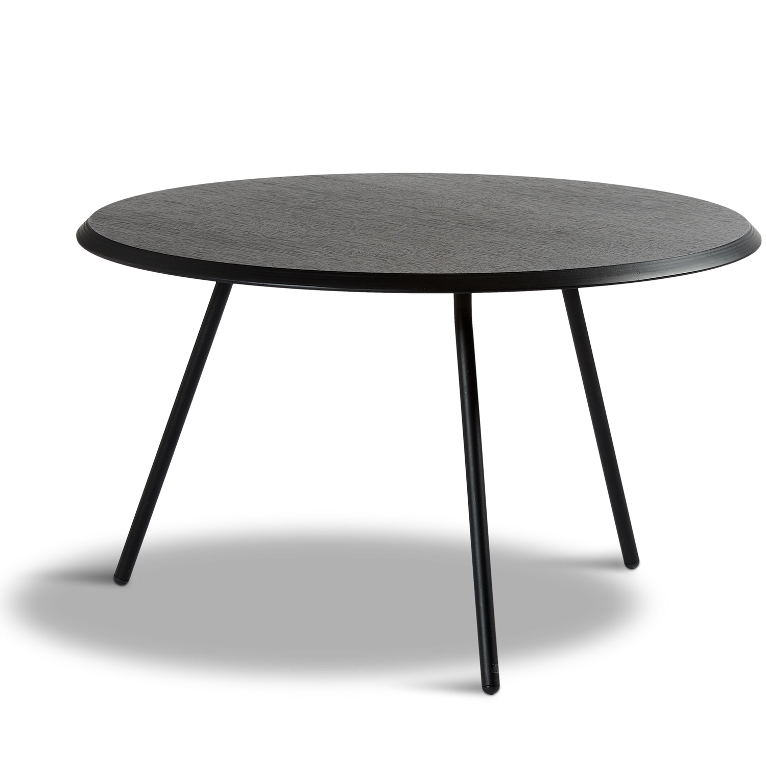 WOUD -  Soround coffee table - Black ash (Ø75xH44,50)