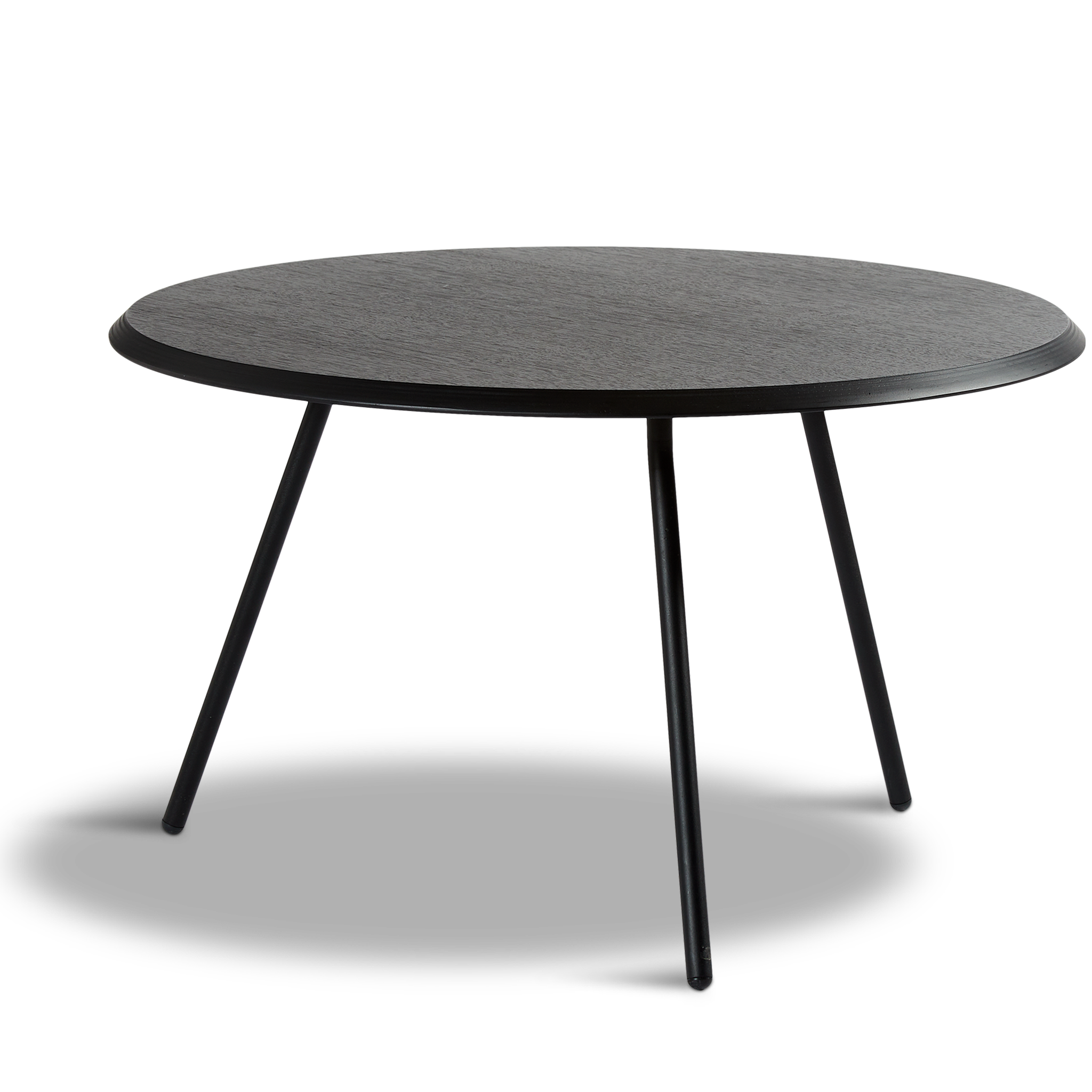 WOUD -  Soround coffee table - Black ash (Ø75xH44,50)