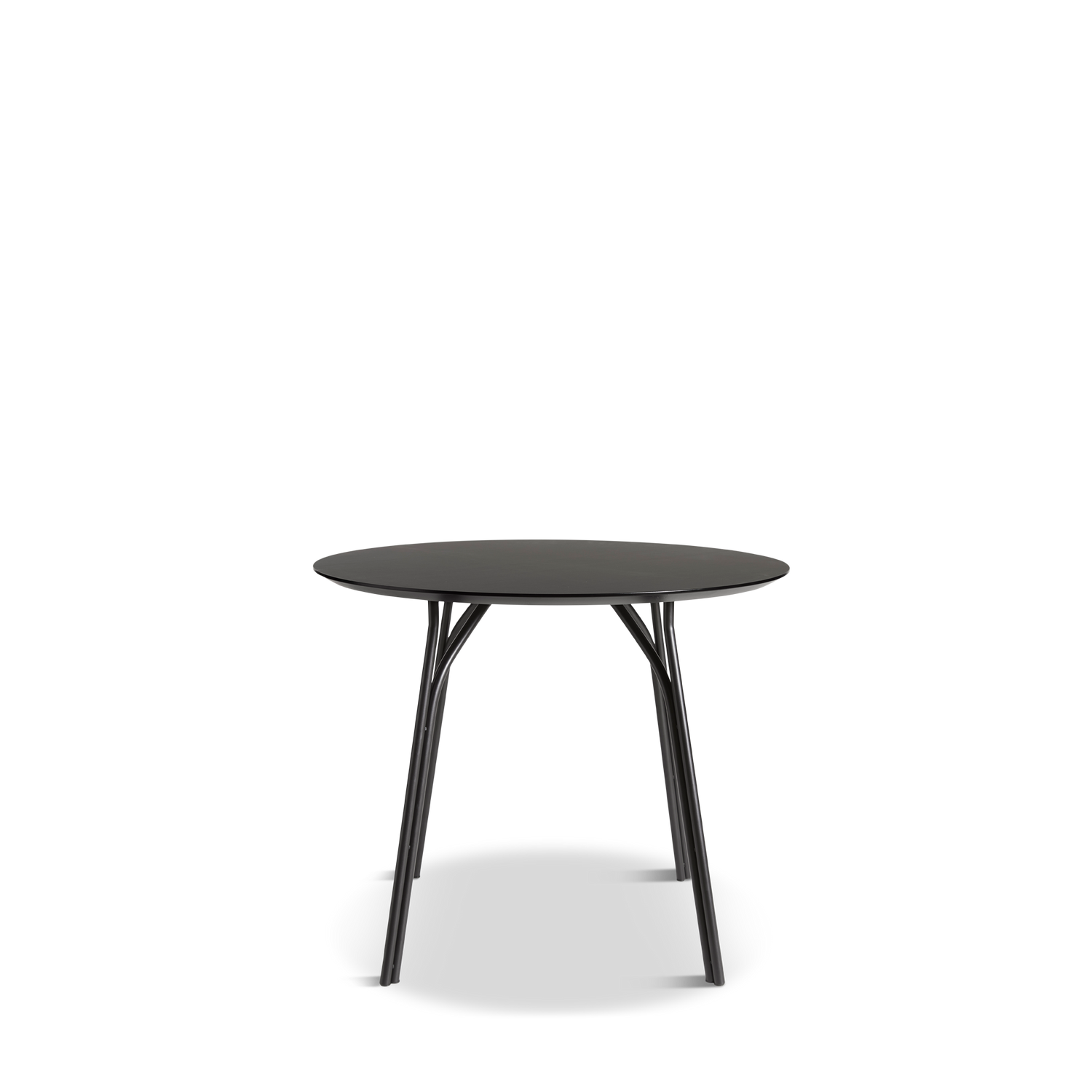 WOUD -  Tree dining table (90 cm) - Charcoal black/black