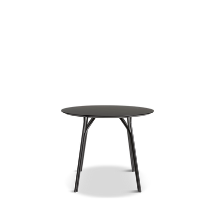 WOUD -  Tree dining table (90 cm) - Charcoal black/black