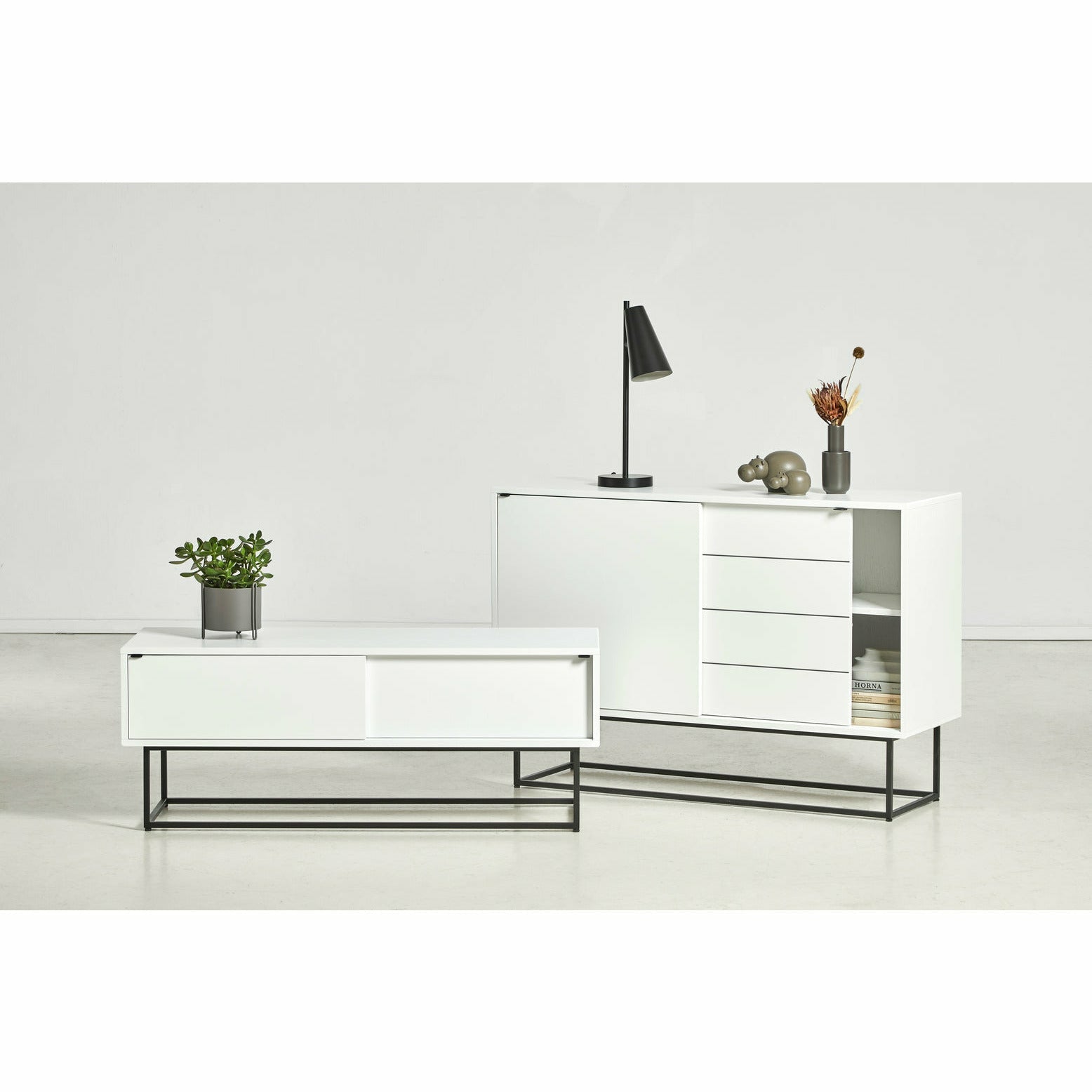 WOUD - Virka sideboard (High) - White - WOUD - DesignGaragen.dk