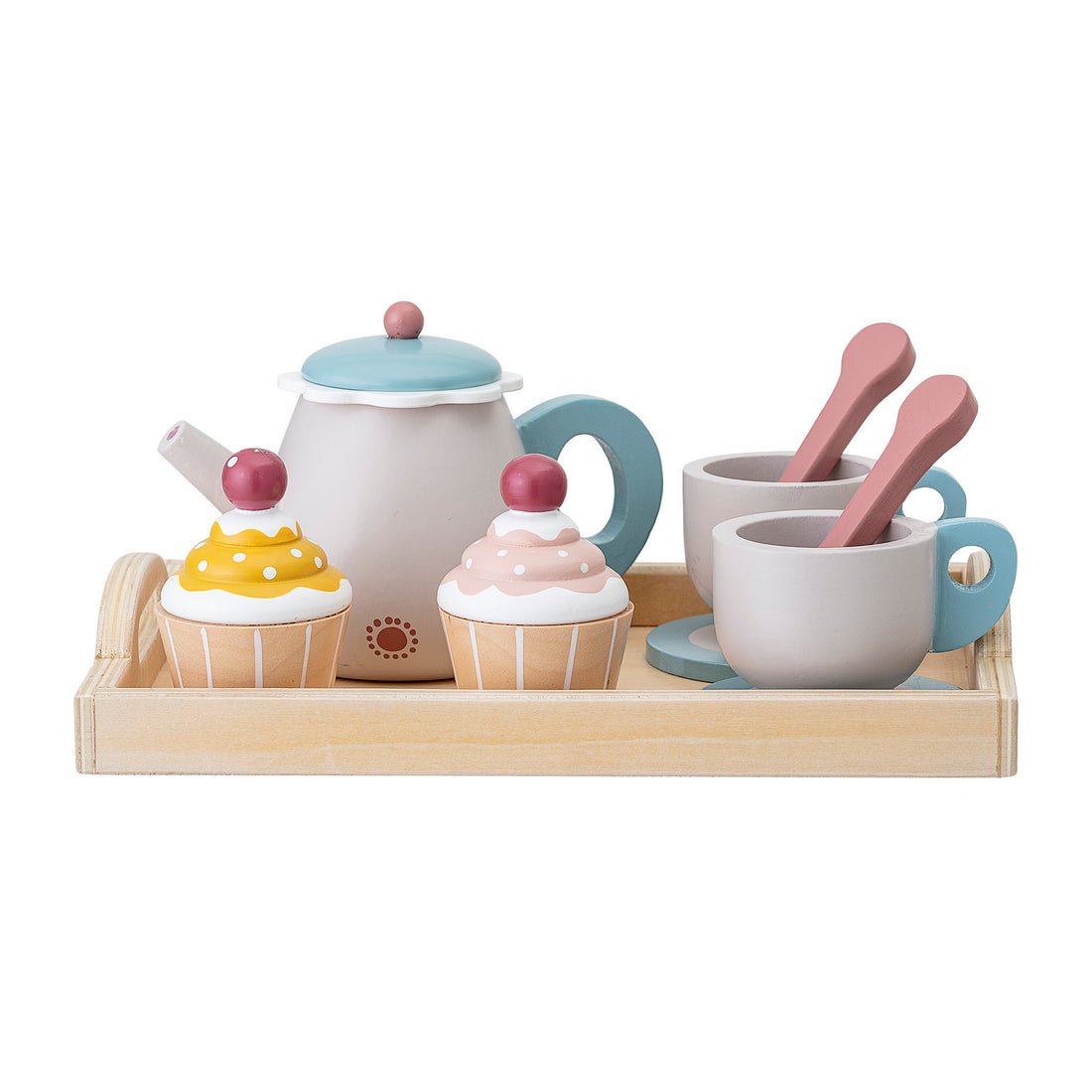 BLOOMINGVILLE MINI Gentrim Legetøjsmad, Grå, Krydsfiner - L21xH10xW15,5 cm, Set of 8 - DesignGaragen.dk.