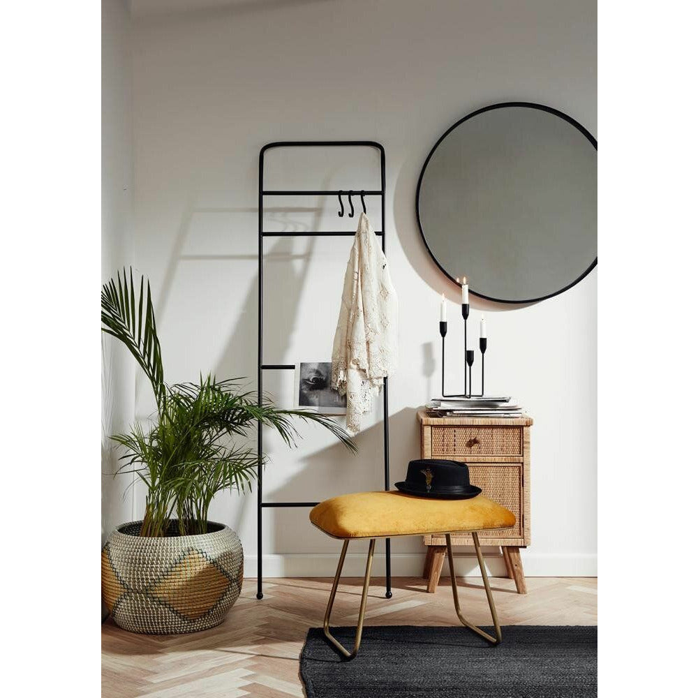 Nordal Round mirror in iron - ø80 cm - black