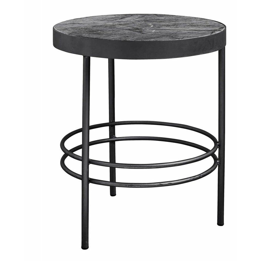 Nordal MIDNIGHT round side table - ø50 cm - black