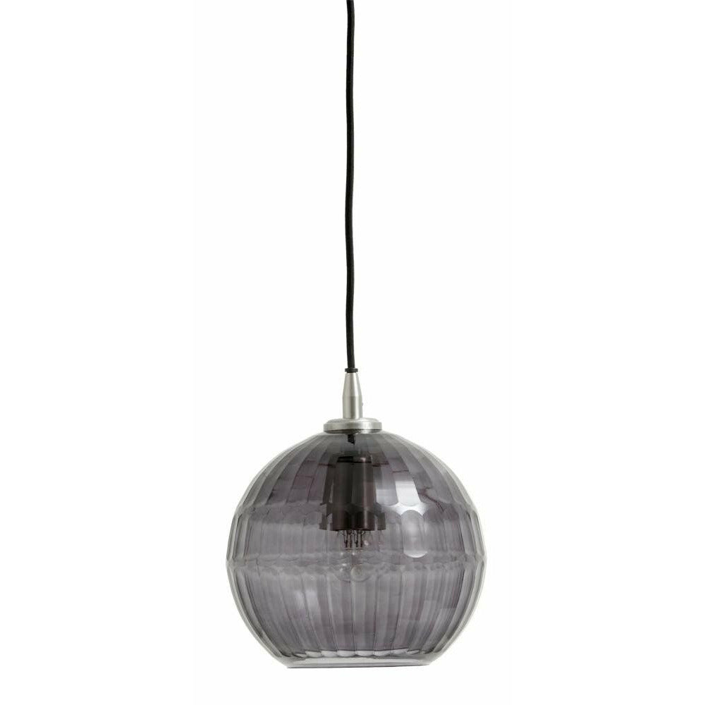 Nordal NYX pendant in cut glass - h22 cm - smoked