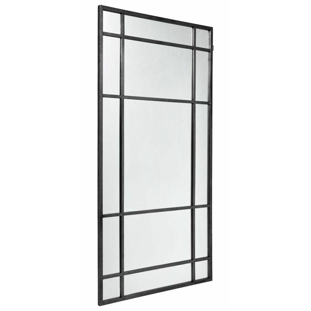 Nordal SPIRIT mirror with iron frame - 204x102 cm - black