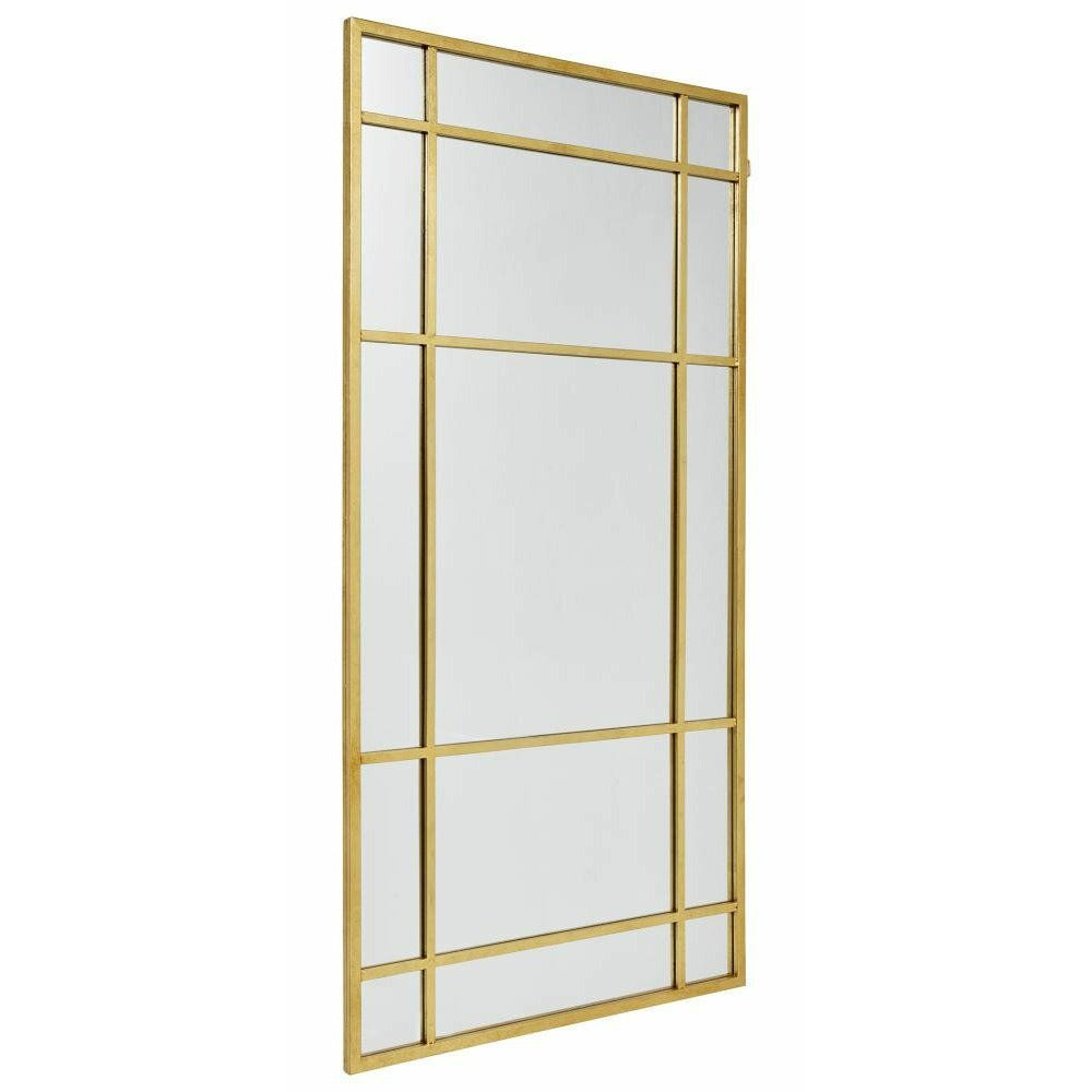 Spirit mirror with iron frame - 204x102 cm - gold finish