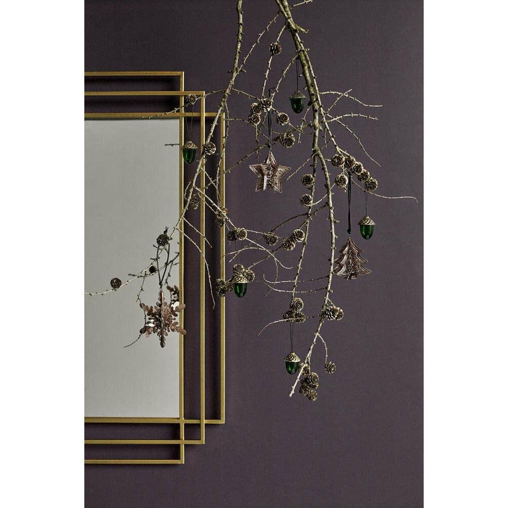 Nordal SQUARE mirror in iron - 97x76 cm - gold finish