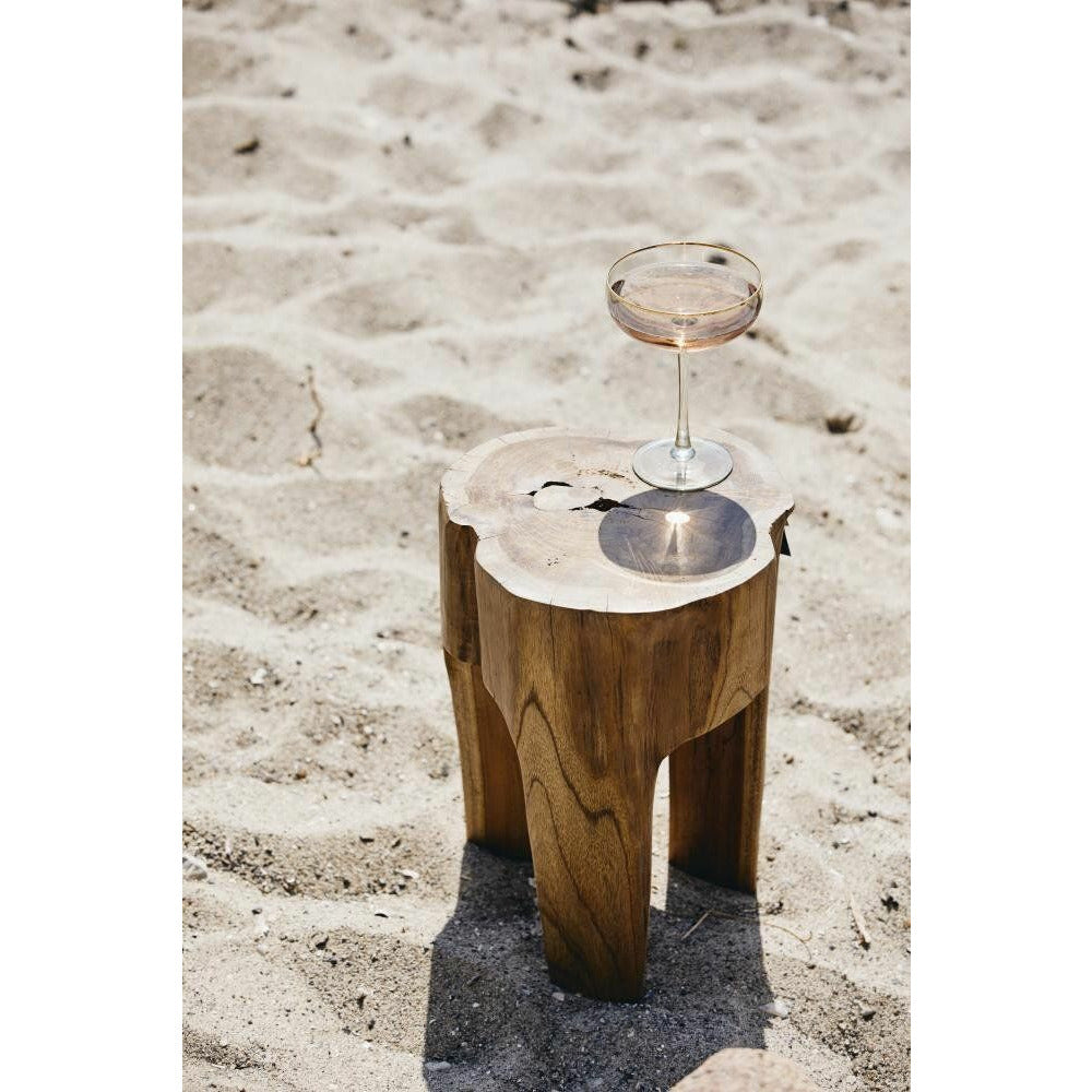 Nordal TEAK stool in wood - h41 cm - natural