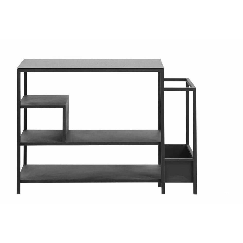 Nordal Chest of drawers in iron with glass top - 59x85 cm - black