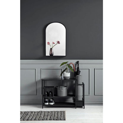 Nordal Chest of drawers in iron with glass top - 59x85 cm - black